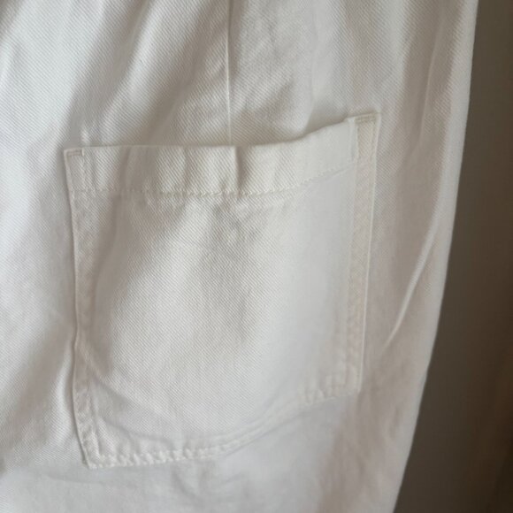 GAP High Rise Pull-On Wide-Leg Utility Jeans SZ: XL/ WHITE - Picture 12 of 15